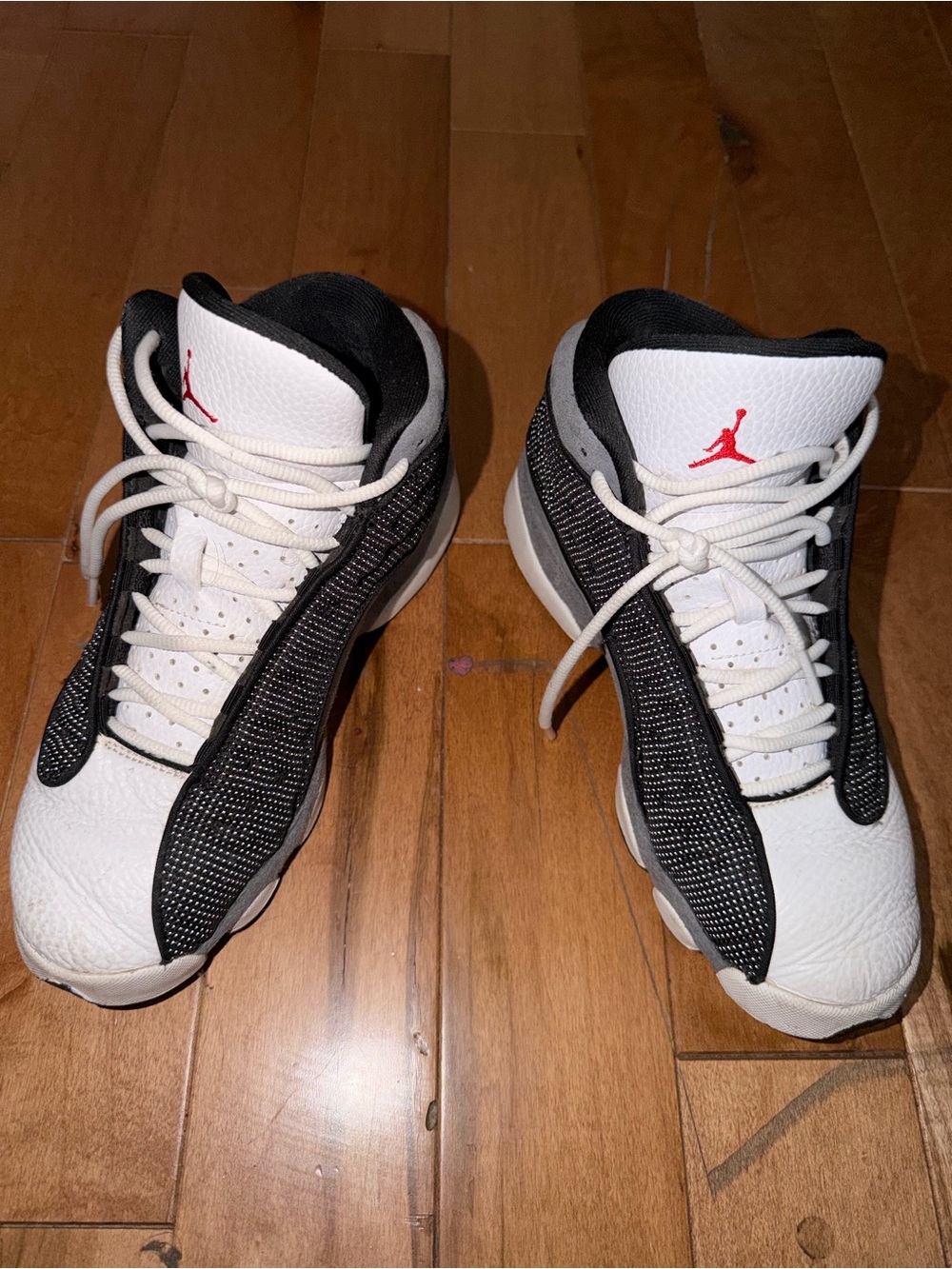 Jordan Men's Athletic Shoes - White, Black with Red Jumpman